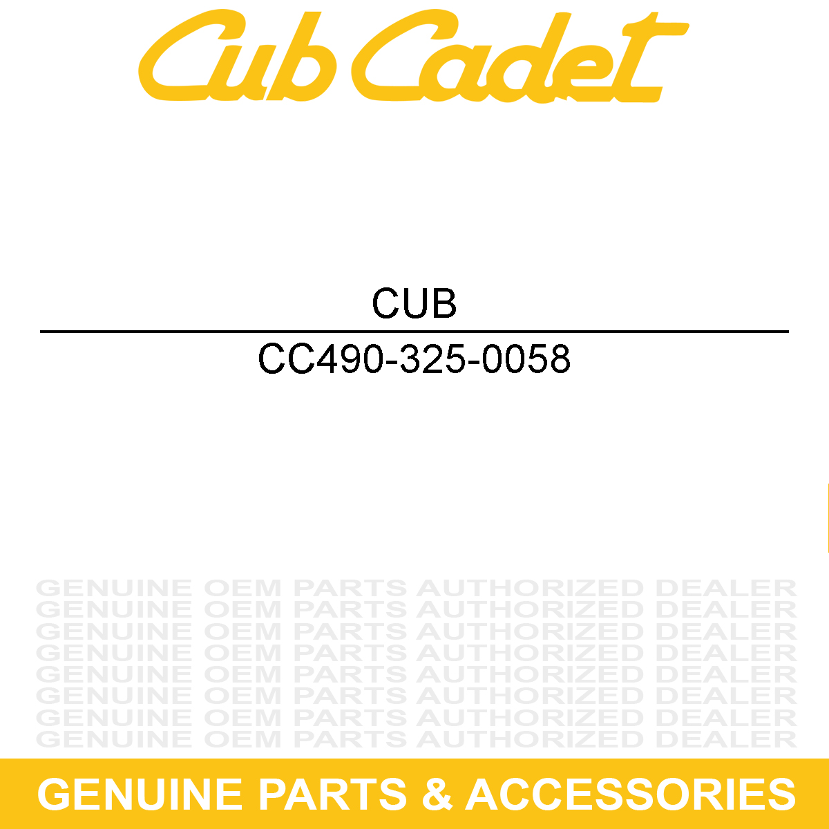 CUB CADET 490-325-0058 Wheel 15X6 Unlv